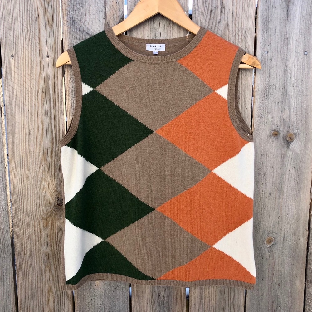 Akris Punto | Color Block Sweater Vest Size 12